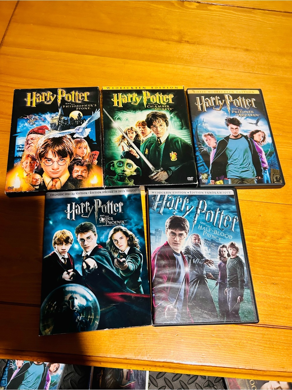 Harry Potter trilogy movies DVD 1,2,3,5,6